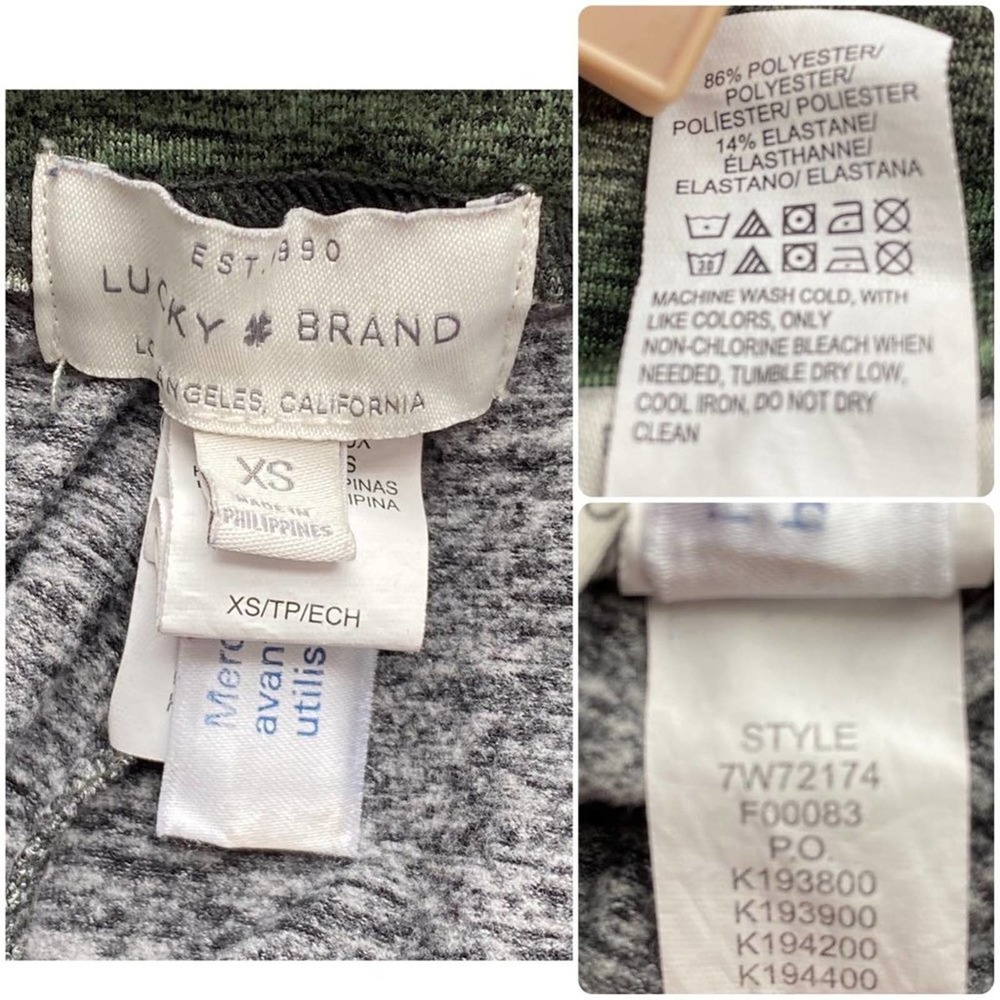 Lucky Brand Womens Lucky Print Camo Leggings size XS Olive Green Athleisure - Picture 10 of 10
